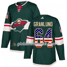 Minnesota Wild Hockeydrakt Mikael Granlund 64 2017-2018 USA Flag Fashion Grønn Adidas Authentic - Herre